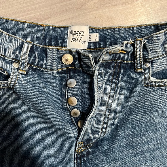 Princess Polly Blue Flare Jeans - Picture 2 of 7